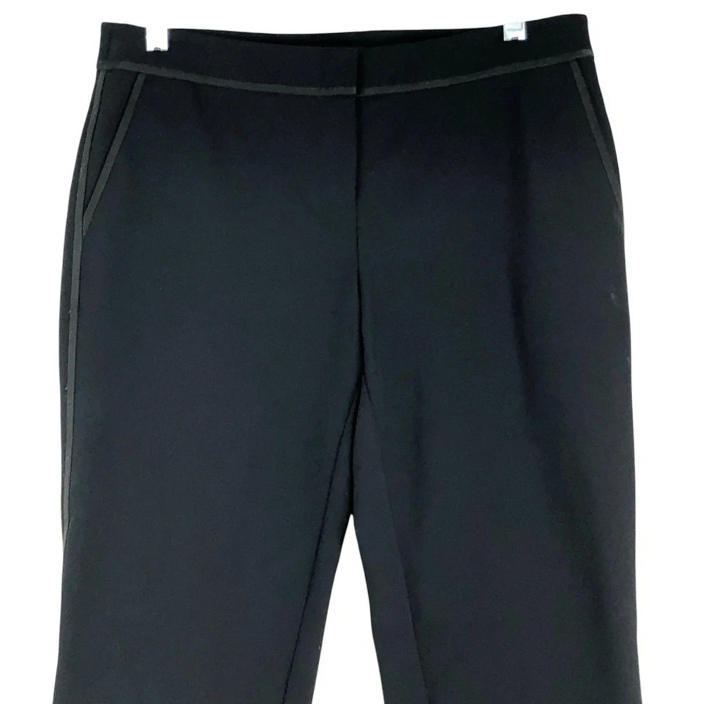 Lafayette 148 Manhattan Tuxedo Stripe SZ 16 Stretch Dress Pants $149 Hilo Hem